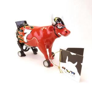 Cow Parade "Nascow Stockyard Cow" Ceramic Figurine #9206 Vintage 2002